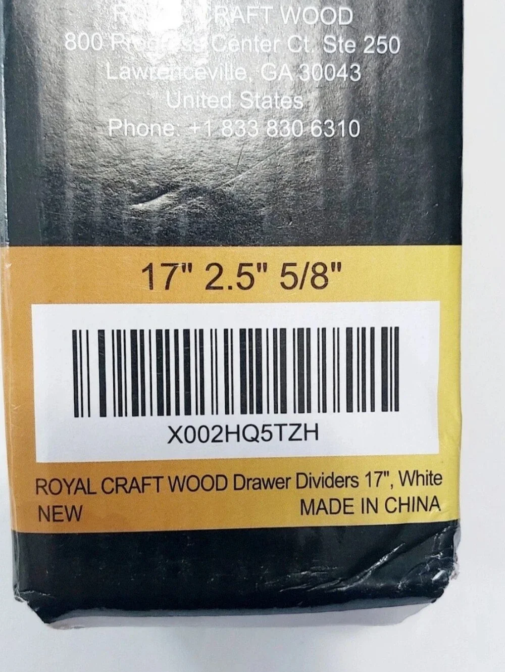 Royal Craft Wood Bamboo Drawer Dividers Set of 4 Adjustable Expandable White